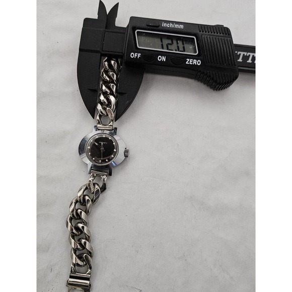 Rare Ladies Swiss Dynasty Manual Wind Watch 1 Jewel Chrome Bracelet Gorgeous